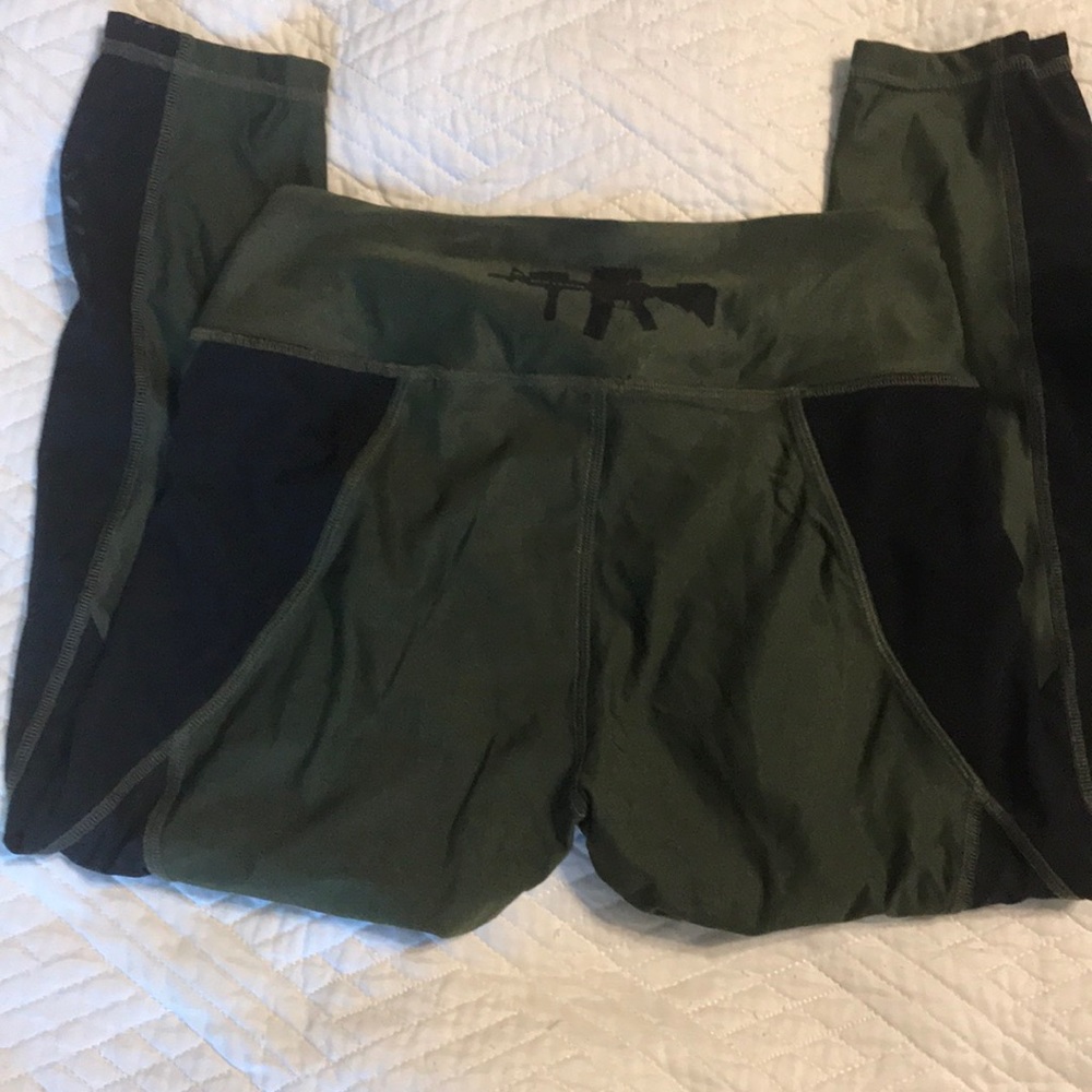 Army green leggings